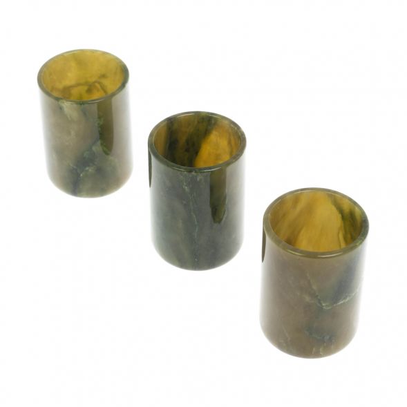 Набор их 3 стопок из нефрита 4х5,5 см 50 мл 129281