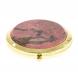 Карманное зеркальце круглое с родонитом цвет золото 123260