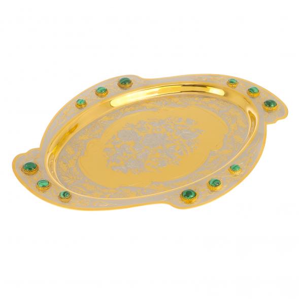 Чайный набор &amp;quot;Малахитовый&amp;quot; в подарочной коробке Златоуст 116106