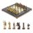 Шахматный набор "Римляне" доска 28х28 см из мрамора и змеевика фигуры цвет бронза-золото