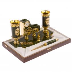 Письменный прибор "Меценат" из нефрита Златоуст