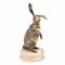 Статуэтка "Кролик" из бронзы на подставке из мрамора