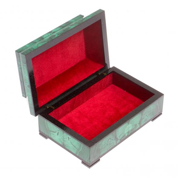 Ларец из малахита &amp;quot;Загадка&amp;quot; 14х9х7 см 125450