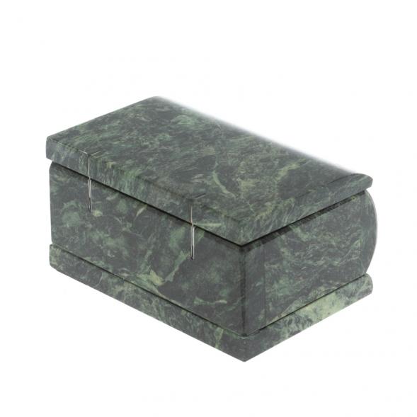 Шкатулка из шабровского змеевика 10х7х5,5 см 127834