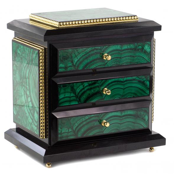 Подарочный ларец &amp;quot;Комод&amp;quot; из малахита 120904
