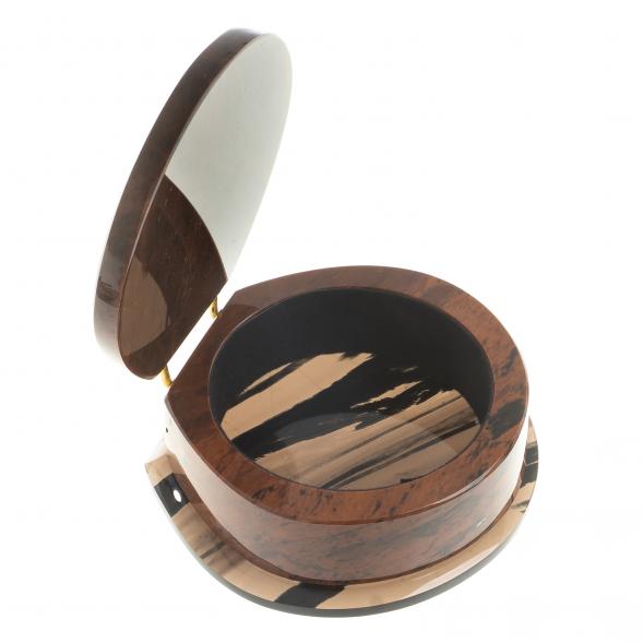 Шкатулка &amp;quot;Ракушка&amp;quot; камень обсидиан 12,5х12,5х5 см 122970