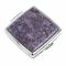 Таблетница на 2 отсека фиолетовый флюорит цвет серебро