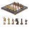 Шахматный набор "Римляне" доска 28х28 см мрамор, лемезит фигуры цвет бронза-золото