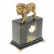 Настольные часы &amp;quot;Благородный лев&amp;quot; камень змеевик 117677