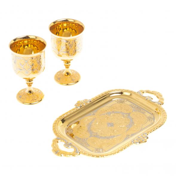 Набор из двух рюмок на подносе &amp;quot;Ликерный&amp;quot; 60 мл Златоуст 127041