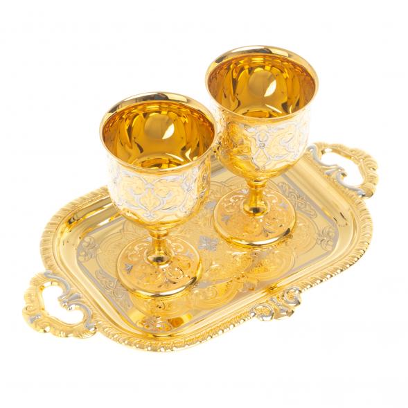 Набор из двух рюмок на подносе &amp;quot;Ликерный&amp;quot; 60 мл Златоуст 127041