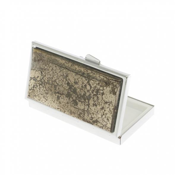 Таблетница на 3 отделения камень пирит цвет серебро 129898