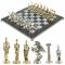 Шахматы "Восточные" доска 40х40 см серый мрамор фигуры металлические