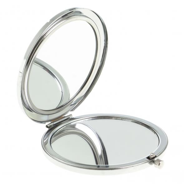 Зеркальце круглое из змеевика с ящерицей цвет серебро 122747