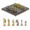 Шахматный набор "Римляне" доска 28х28 см змеевик фигуры цвет золото-серебро
