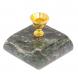 Подсвечник церковный из темно-зеленого змеевика 4,5х4,5х3,5 см 126121