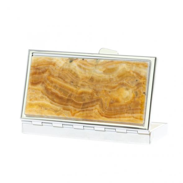 Таблетница на 7 отделений камень оникс серебристая 126735