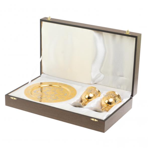 Набор бокалов на подносе &amp;quot;Праздничные&amp;quot; Златоуст 127042