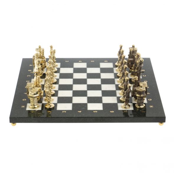 Шахматы сувенирные &amp;quot;Железнодорожники&amp;quot; бронза мрамор 40х40 см 127597