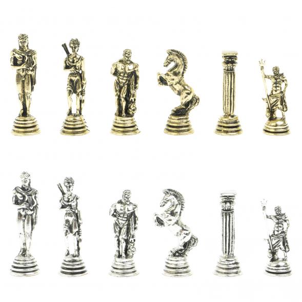 Шахматы подарочные &amp;quot;Посейдон&amp;quot; 32х32 см из змеевика и мрамора 128224