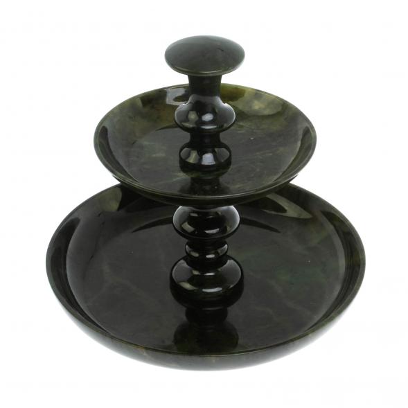 Ваза-фруктовница из нефрита 20х20х17 см 128308