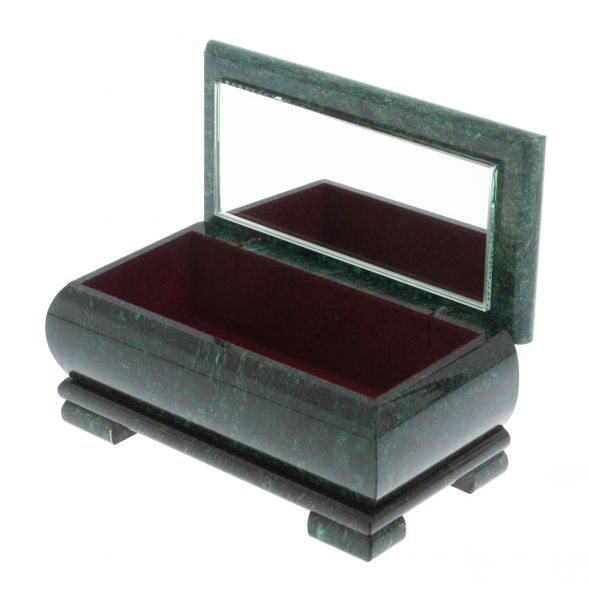 Шкатулка &amp;quot;Букет роз&amp;quot; из змеевика 16х8х7,5 см 129126