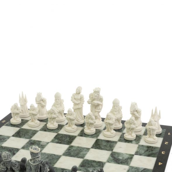 Шахматы подарочные &amp;quot;Средневековье&amp;quot; доска 40х40 см змеевик / мрамор 129361