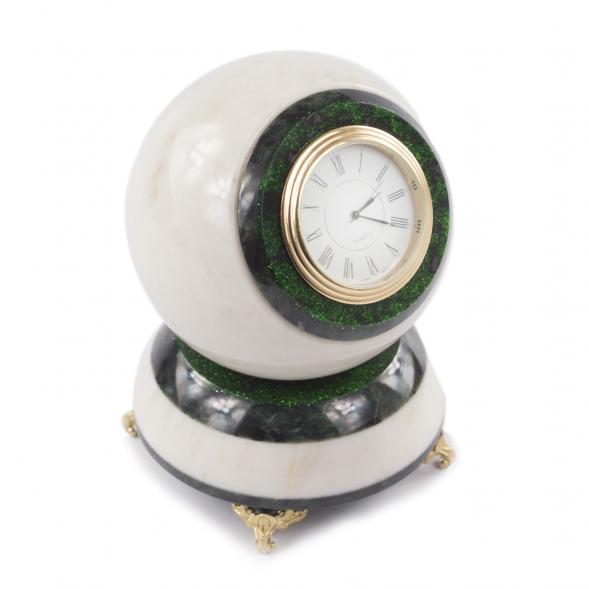 Подарочные часы &amp;quot;Шар Антистресс&amp;quot; камень мрамор 10,5 см 121403