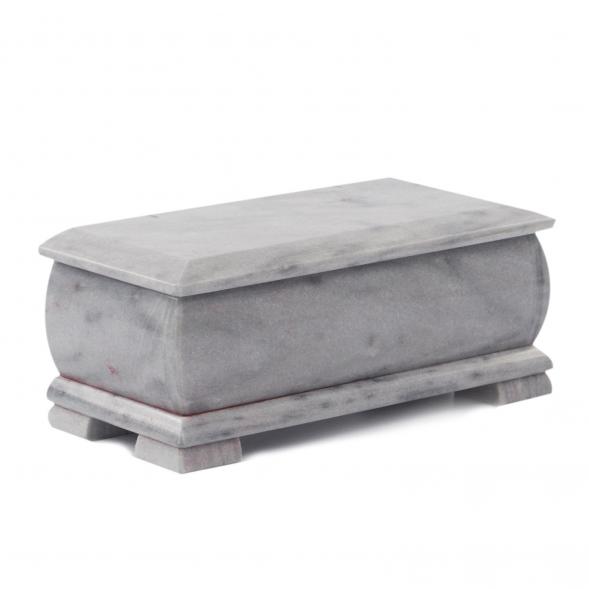 Шкатулка для денег &amp;quot;Купюра&amp;quot; из серого мрамора без зеркала 18,5х9,5х8 см 121496