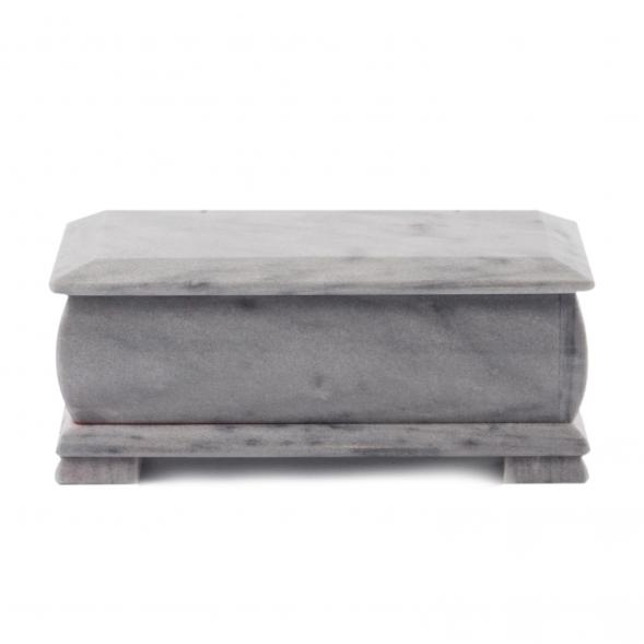 Шкатулка для денег &amp;quot;Купюра&amp;quot; из серого мрамора без зеркала 18,5х9,5х8 см 121496