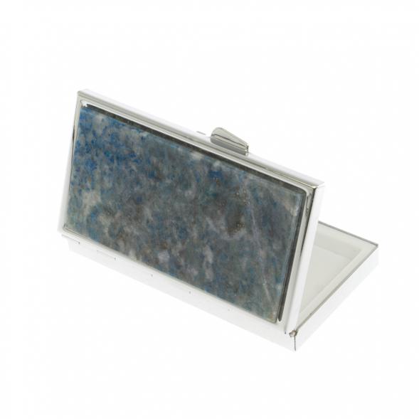 Таблетница на 3 отделения иркутский лазурит цвет серебро 129899