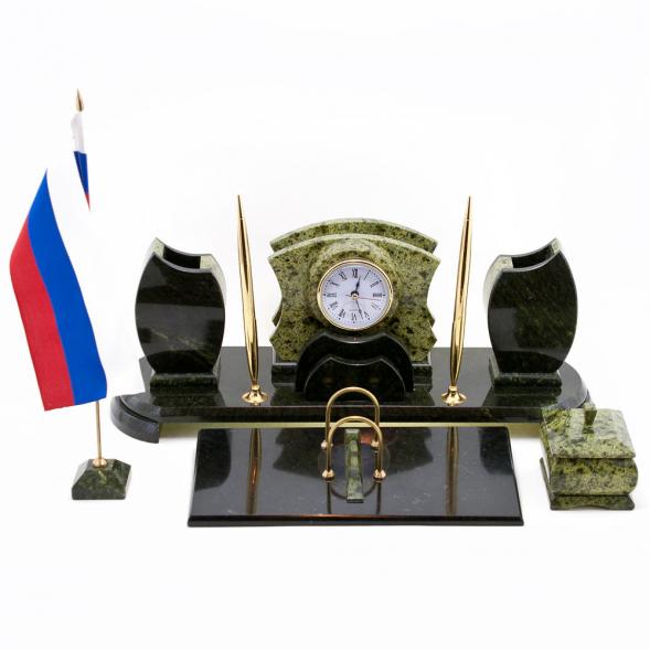 Письменный набор &amp;quot;Гранд&amp;quot; из камня змеевик 113474