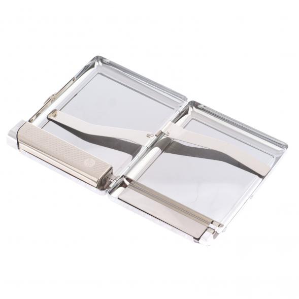 Портсигар на 20 сигарет с зажигалкой камень кианит 124625