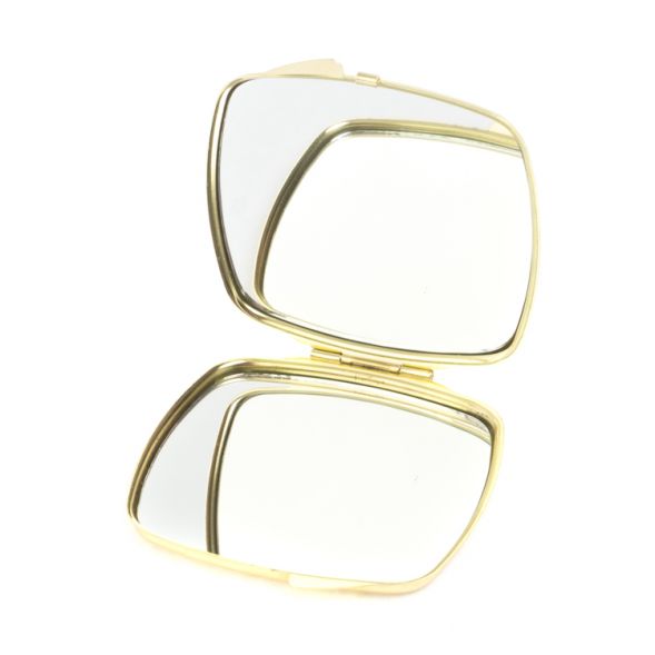 Зеркальце карманное складное из тигрового глаза цвет золото 127365