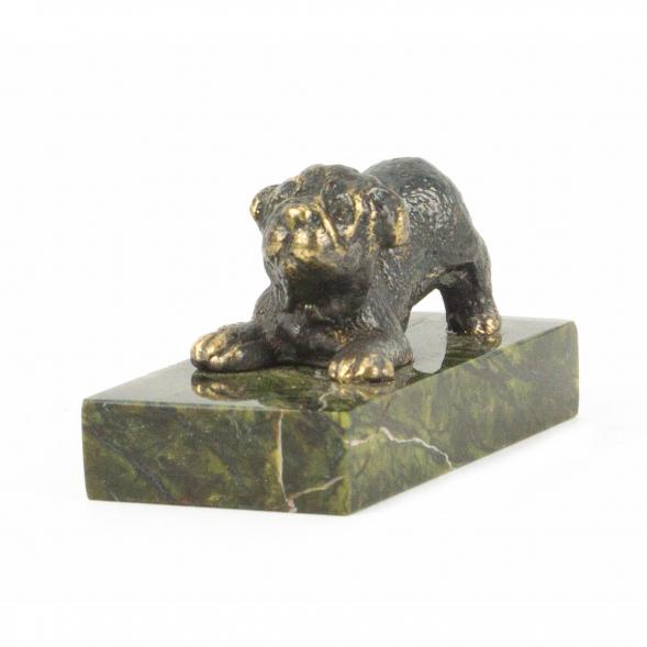 Статуэтка из бронзы и змеевика &amp;quot;Собачка малая №4&amp;quot; 118618