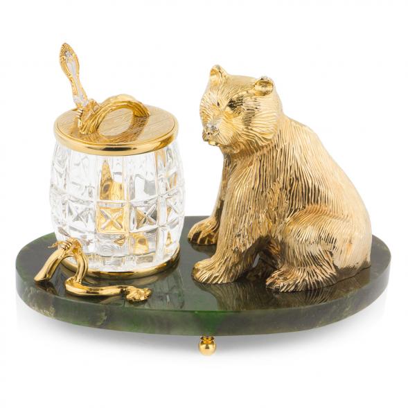 Медовница из нефрита &amp;quot;Медведь&amp;quot; 119362