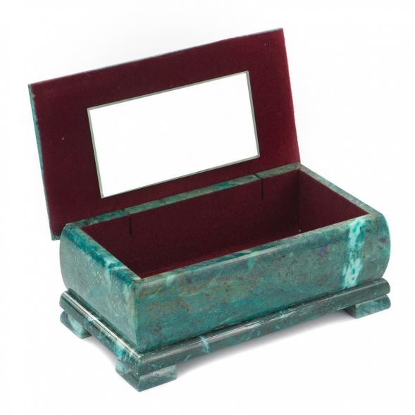 Шкатулка &amp;quot;Осенний пейзаж&amp;quot; змеевик 18х9х7 см 119731