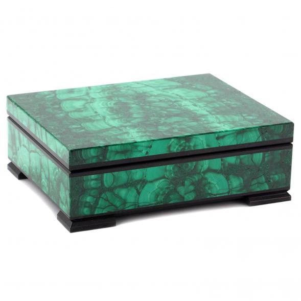 Малахитовая шкатулка &amp;quot;Прямоугольная&amp;quot; 12х10х4 см 120482