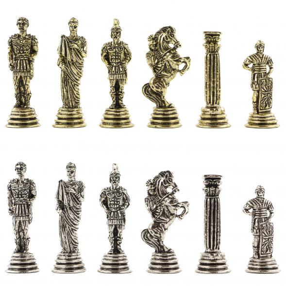 Шахматы настольные &amp;quot;Римские легионеры&amp;quot; доска 32х32 см из натурального камня лемезит мрамор