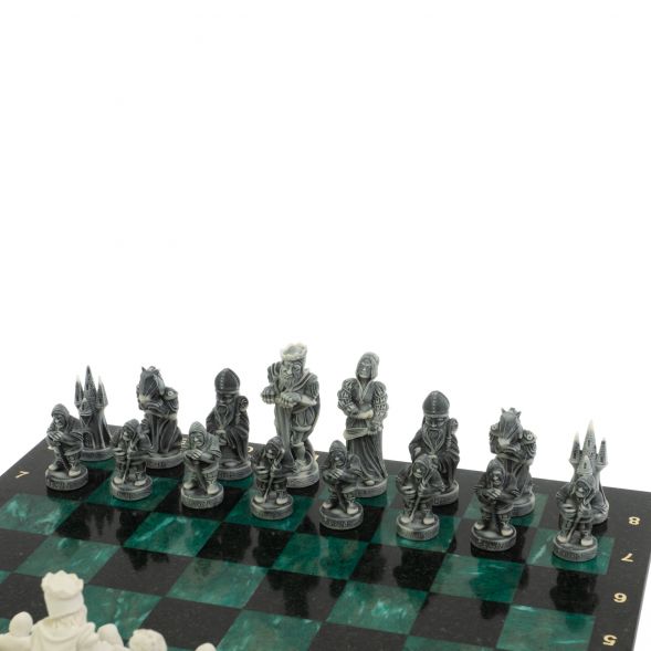 Шахматы &amp;quot;Средневековье&amp;quot; шабровский змеевик 40х40 см 129362