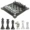 Шахматы с гравировкой "Турнирные" доска 36х36 см мрамор змеевик