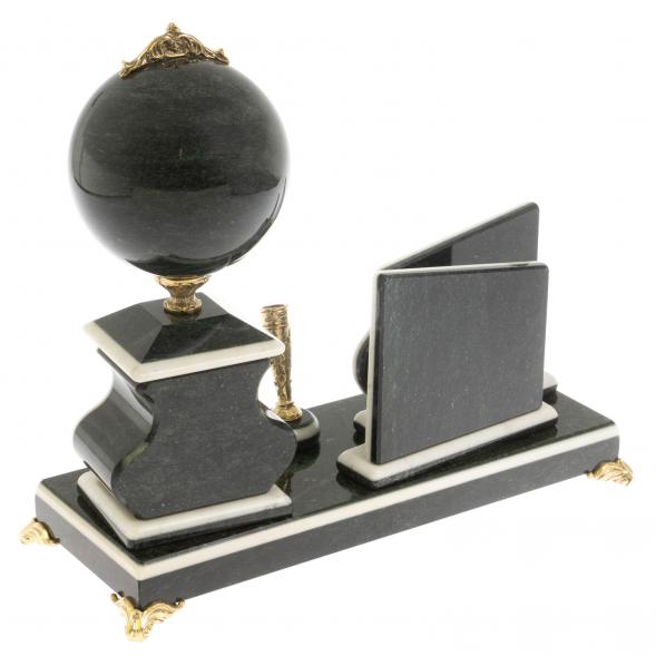 Настольный набор &amp;quot;Компакт&amp;quot; змеевик зеленый 116632