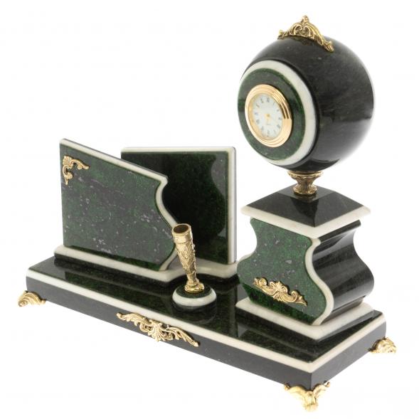 Настольный набор &amp;quot;Компакт&amp;quot; змеевик зеленый 116632