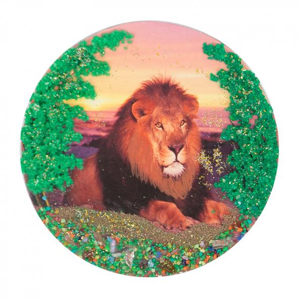 Магнит с рисунком &amp;quot;Лев&amp;quot; змеевик 117778