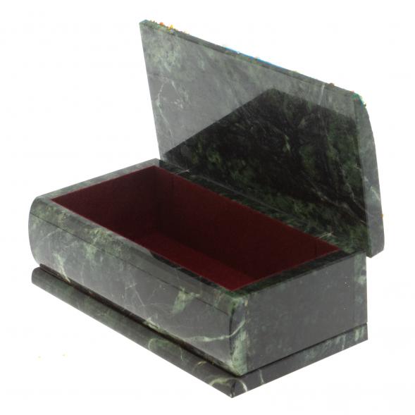 Шкатулка &amp;quot;Купюра. Осень&amp;quot; из шабровского змеевика 18х9,5х7 см 127682