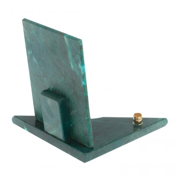 Икона с подсвечником Николай Чудотворец средняя из змеевика 12х12х13 см 118826