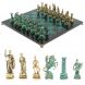 Шахматы &amp;quot;Древний Рим&amp;quot; фигуры бронза / патина 44х44 см змеевик 128389