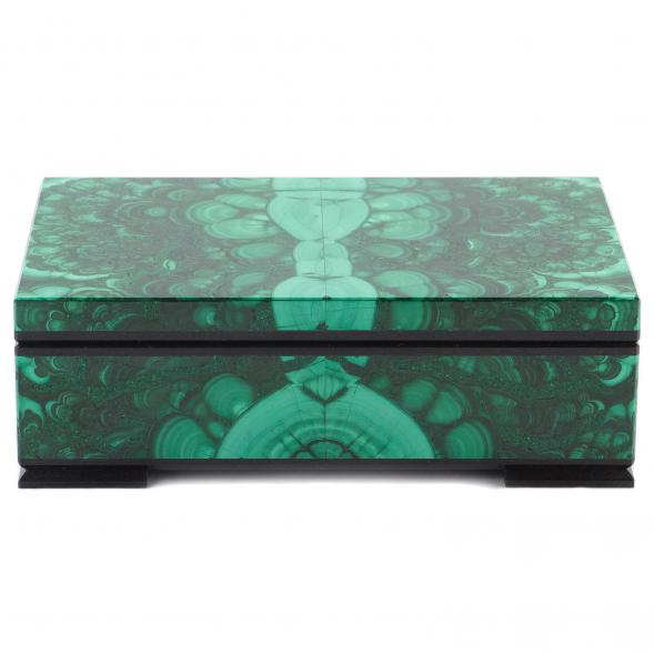 Малахитовая шкатулка &amp;quot;Классическая&amp;quot; 14х9х4,5 см 120483