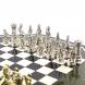 Шахматный столик из камня &amp;quot;Средневековые рыцари&amp;quot; фигуры металлические 121426