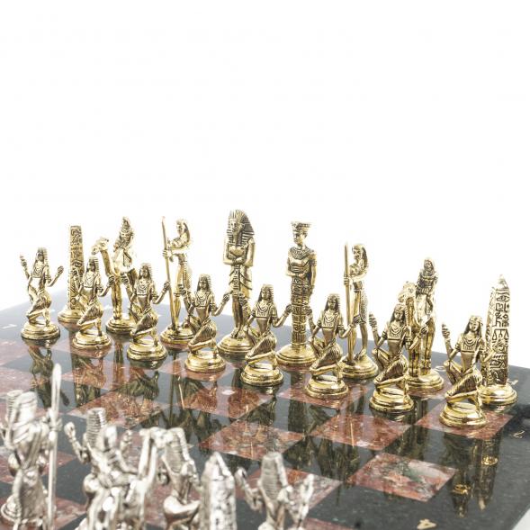 Шахматы &amp;quot;Древний Египет&amp;quot; доска 40х40 см креноид змеевик 122629